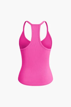 Basic Solid V-neck Tank Top