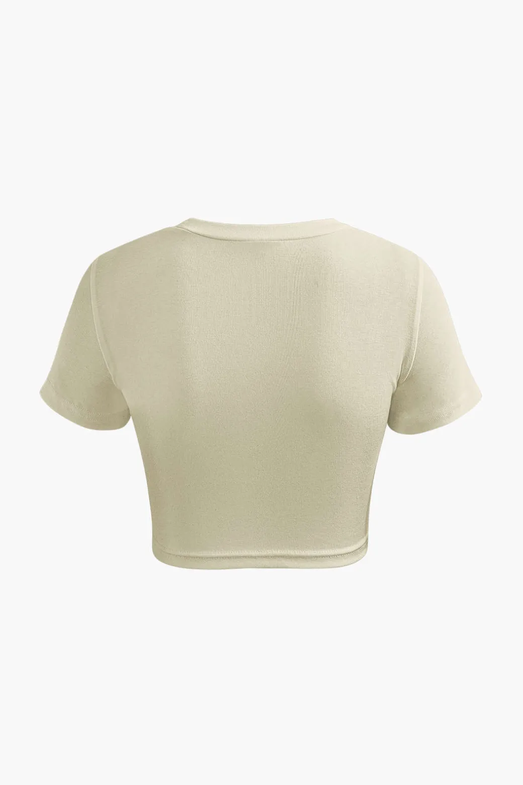 Basic Twist Hem Crop T-shirt