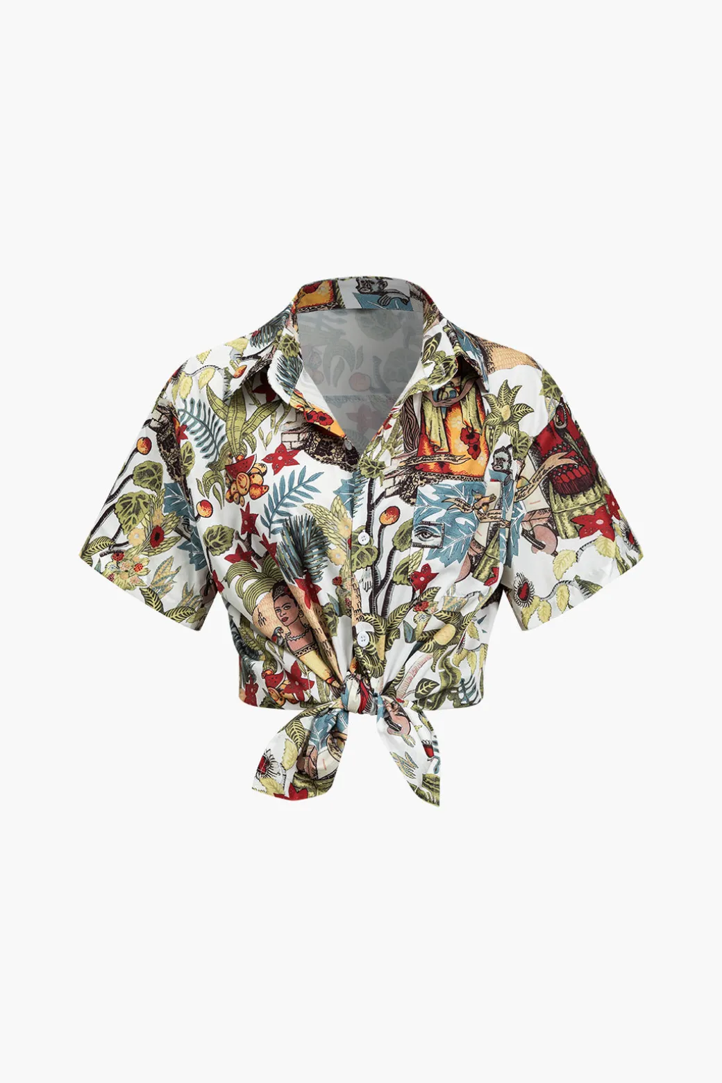 Boho Print Short-Sleeve Shirt