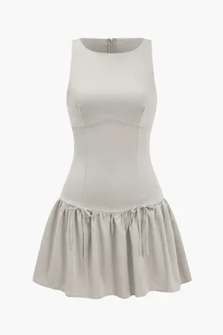 Bow Detail Sleeveless Mini Dress