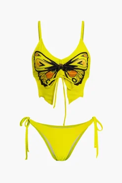 Butterfly Pattern Bikini Set