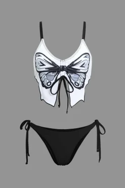 Butterfly Pattern Bikini Set