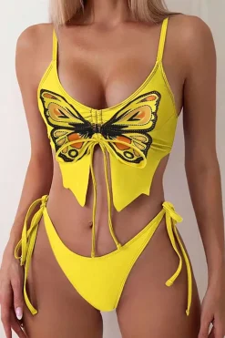 Butterfly Pattern Bikini Set