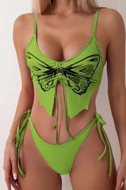 Butterfly Pattern Bikini Set