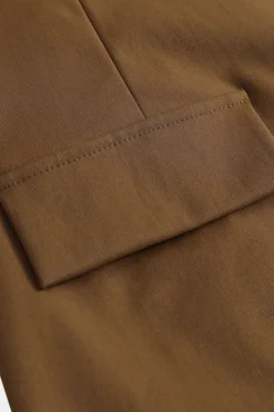 Button Detail Fake Pocket Skirt Set