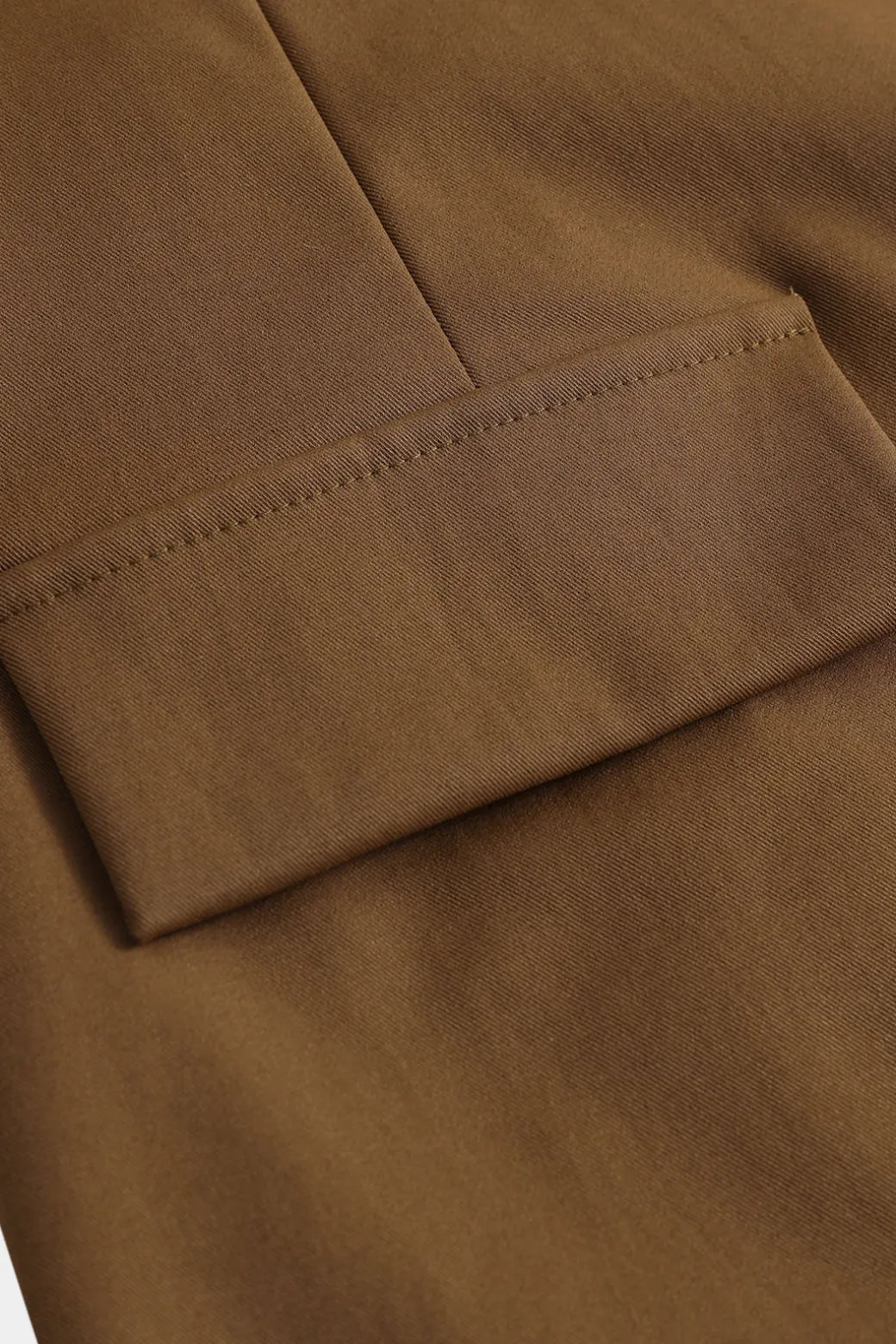 Button Detail Fake Pocket Skirt Set