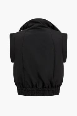 Button Detail Padded Vest