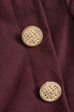 Button Detail Wide-Leg Pants