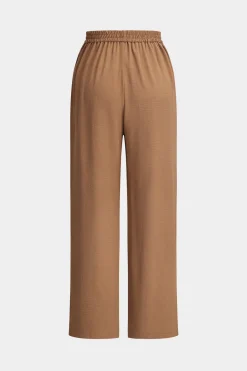 Button Long Sleeve Shirt And Wide Leg Trousers Set