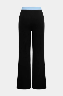 Button Patchwork Long Sleeve Top And Zipper Trousers Set
