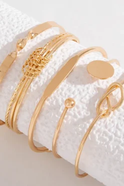 Chain Bracelet Geometric Open Bangle