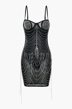 Chain Fringe Mini Dress