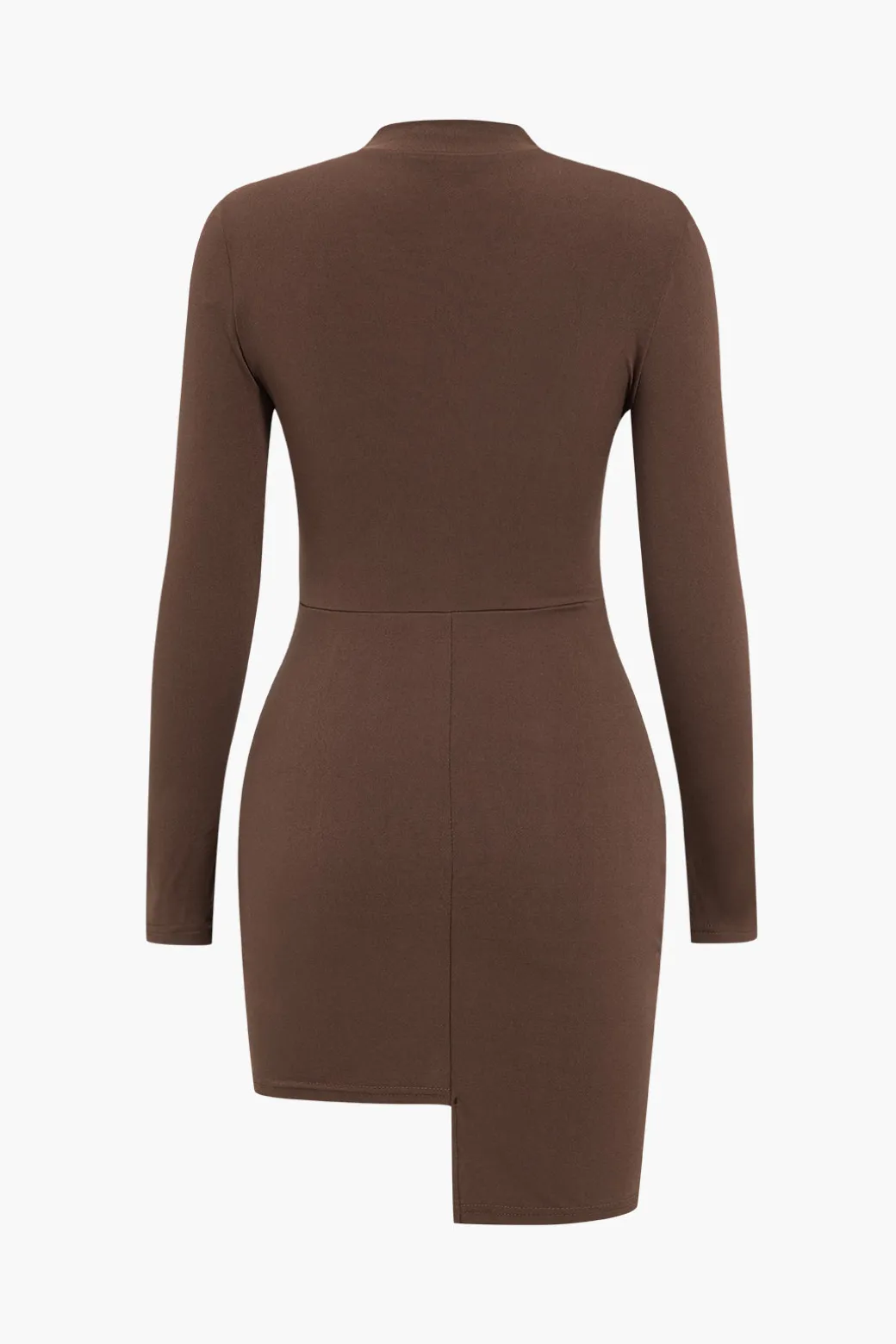 Chain Patchwork Long Sleeve Mini Dress