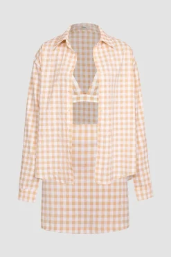 Checked Print Buttons Down Shirt