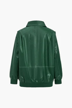 Collared Zipper Jacket