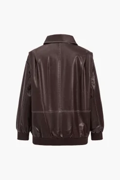 Collared Zipper Jacket