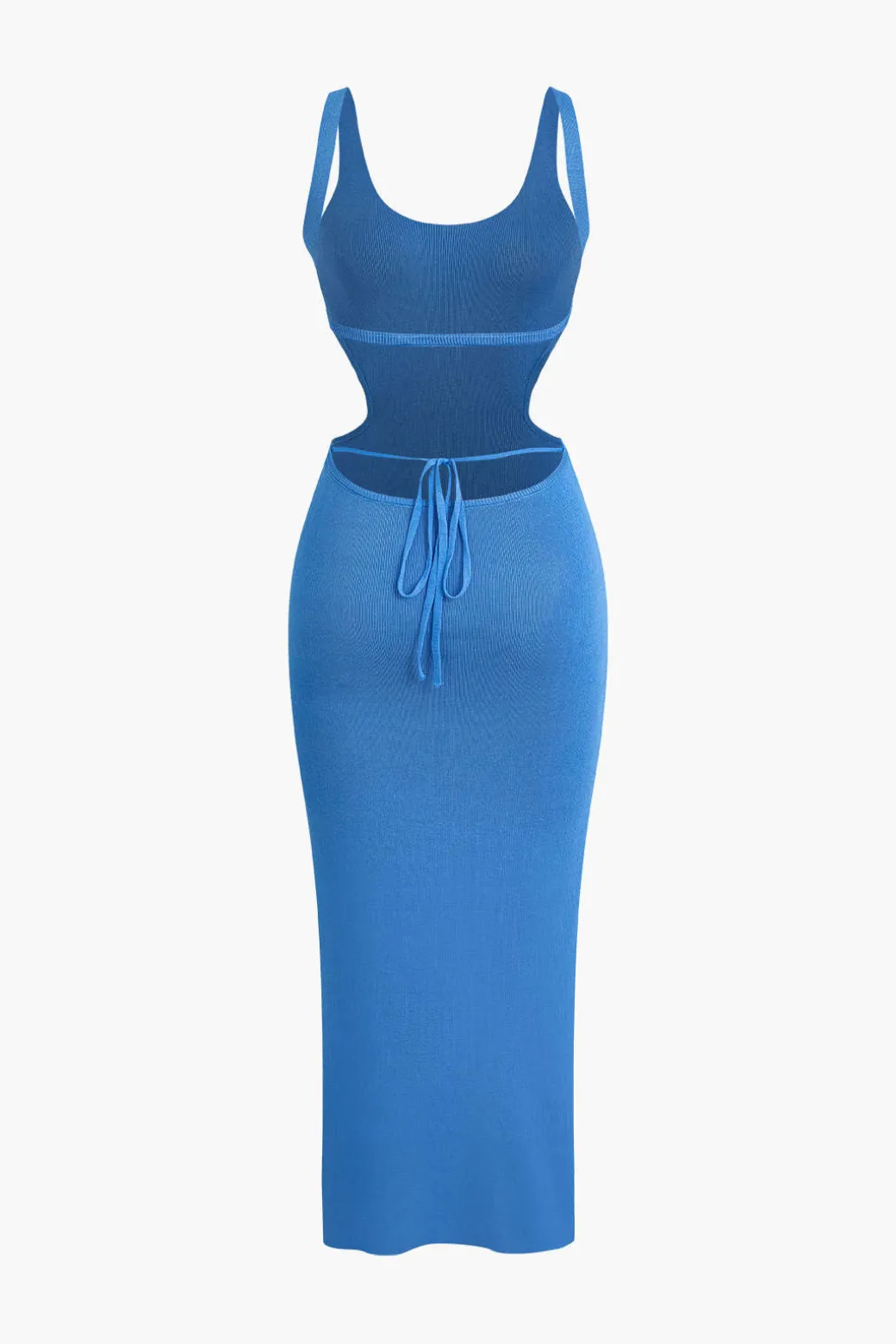 Color Block Backless Cami Knit Dress