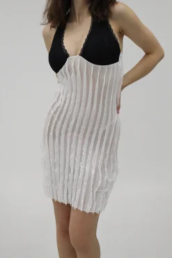 Color Block Backless Mini Dress