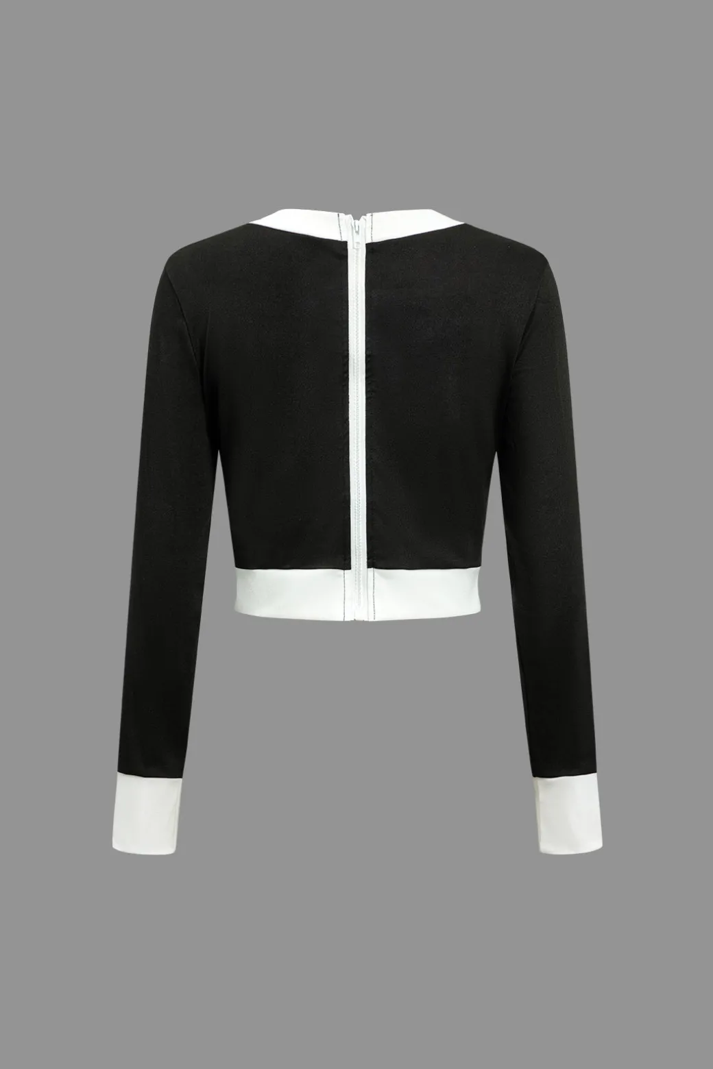 Color Block Button Pocket Skirt Set