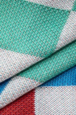 Color Block Knit Top and Split Mini Skirt Set