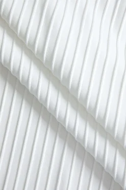 Color Block Pleated Zipper Skirt