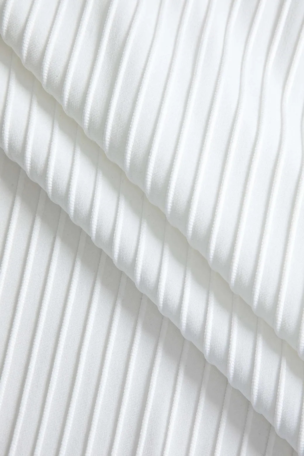 Color Block Pleated Zipper Skirt