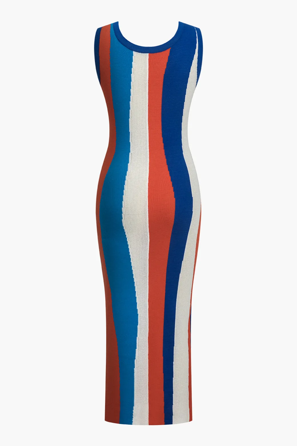 Color Block Print Knit Tank Maxi Dress