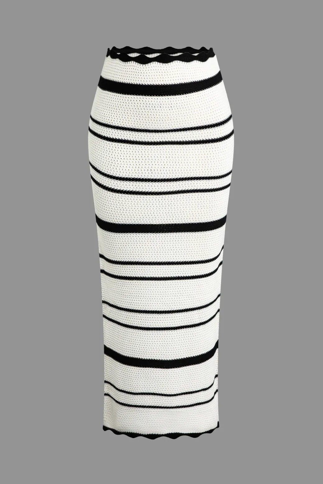 Color Block Stripe Knit Cami Top And Skirt Set