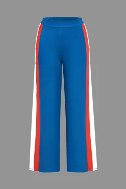Color Block Wide Leg Trousers