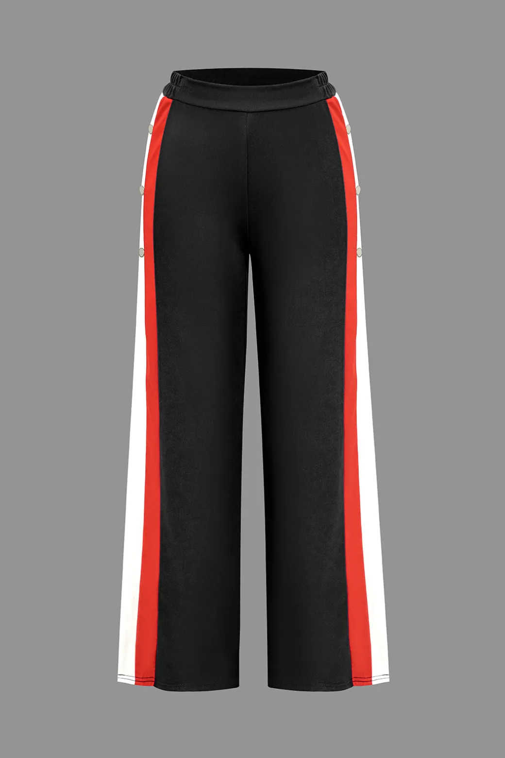 Color Block Wide Leg Trousers