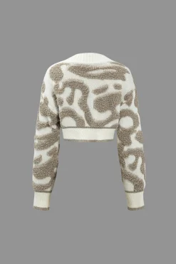 Colorblock V-neck Knit Button Up Cardigan