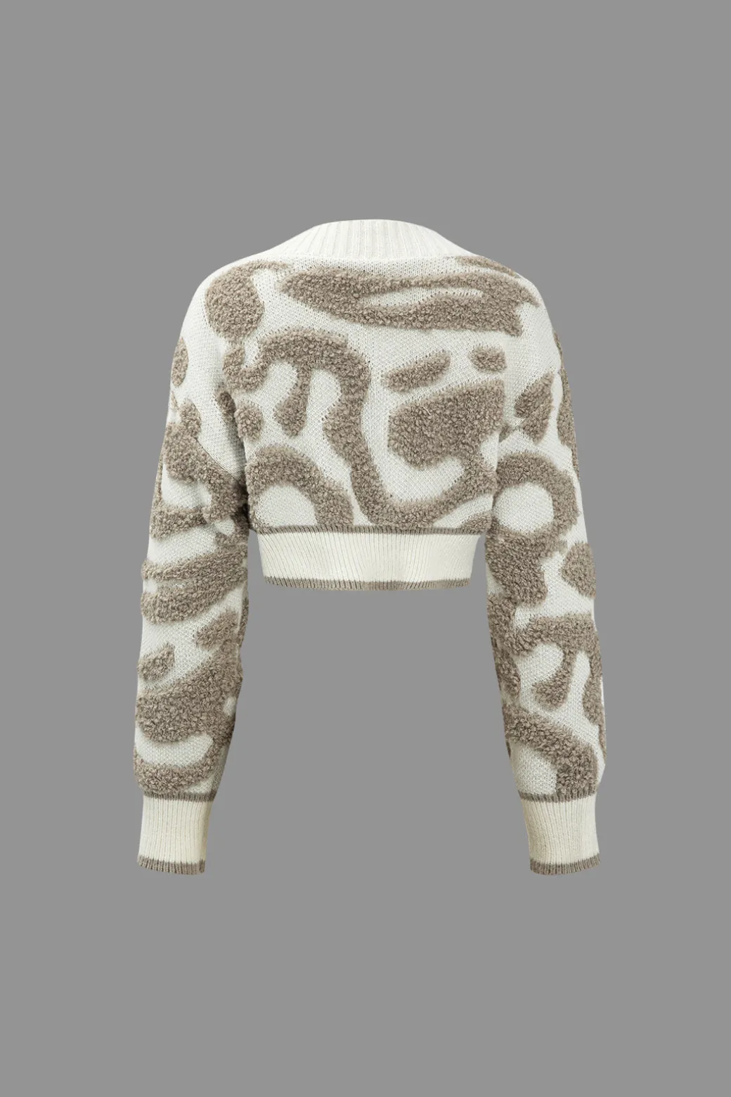 Colorblock V-neck Knit Button Up Cardigan
