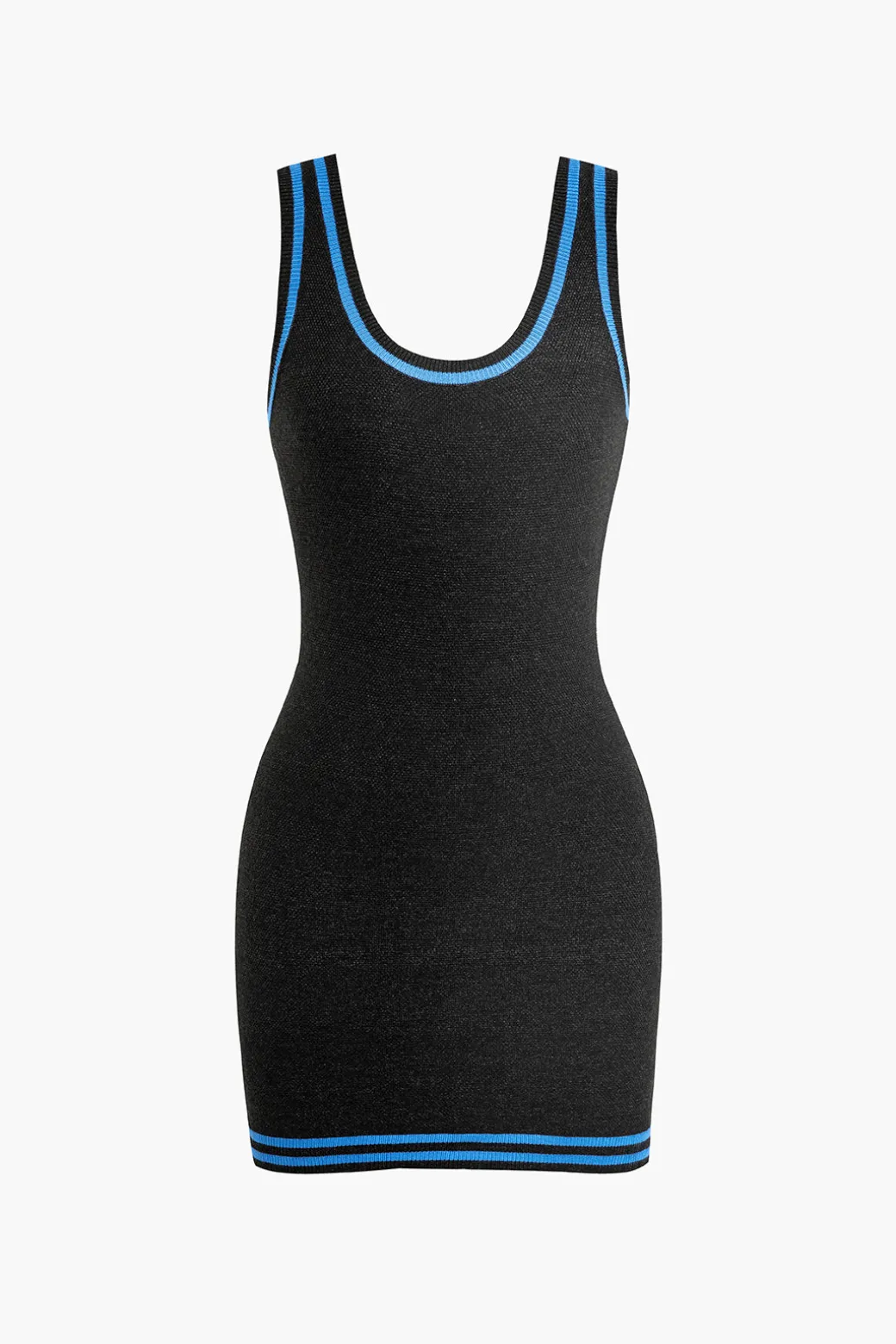 Contrast Knit Tank Mini Dress