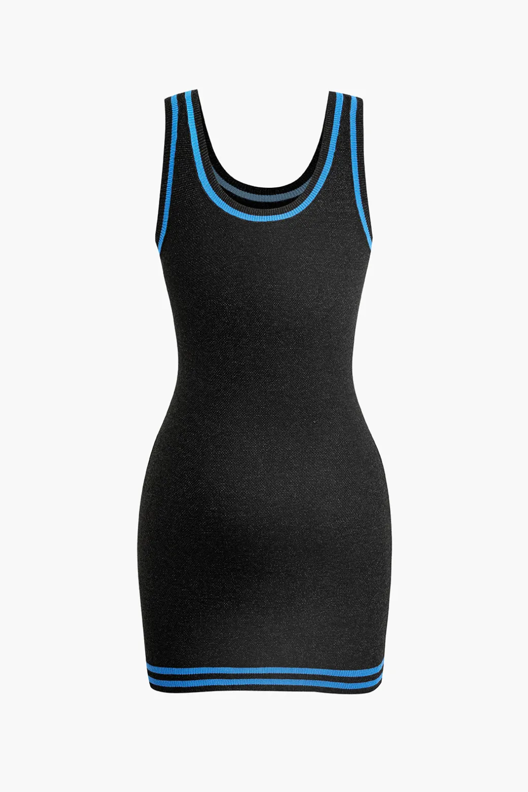 Contrast Knit Tank Mini Dress