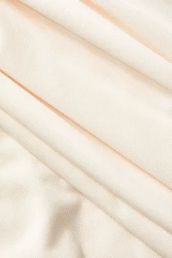 Contrast Off Shoulder Knot Bell Sleeve Pleated Mini Dress