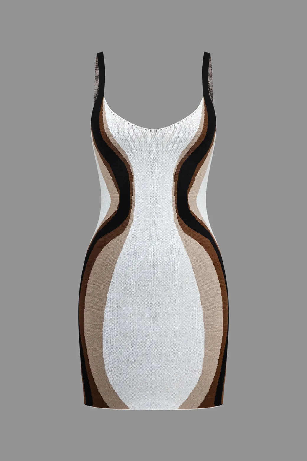 Contrast Slip Knit Mini Dress