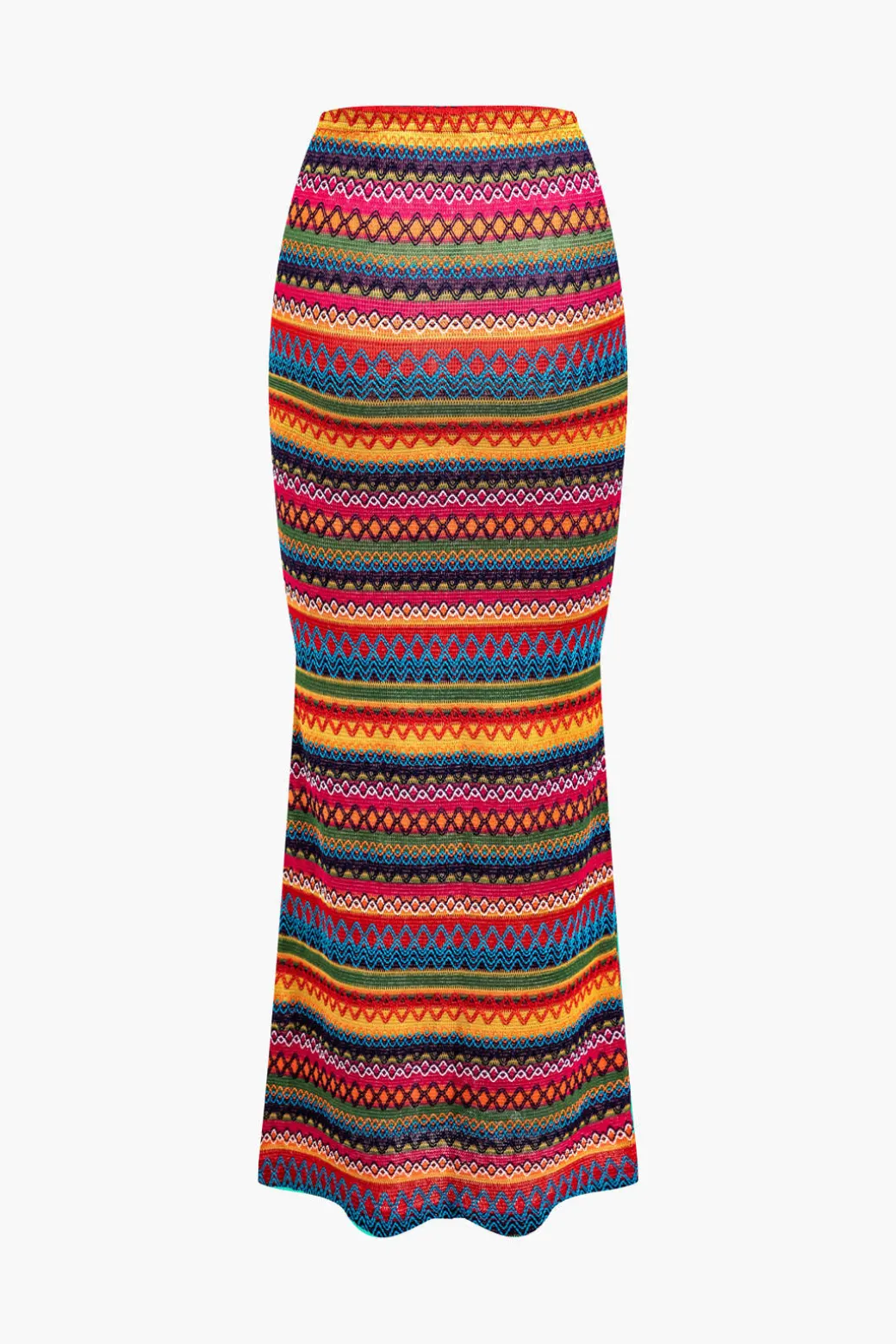 Contrast Stripe Cami Top And Skirt Set