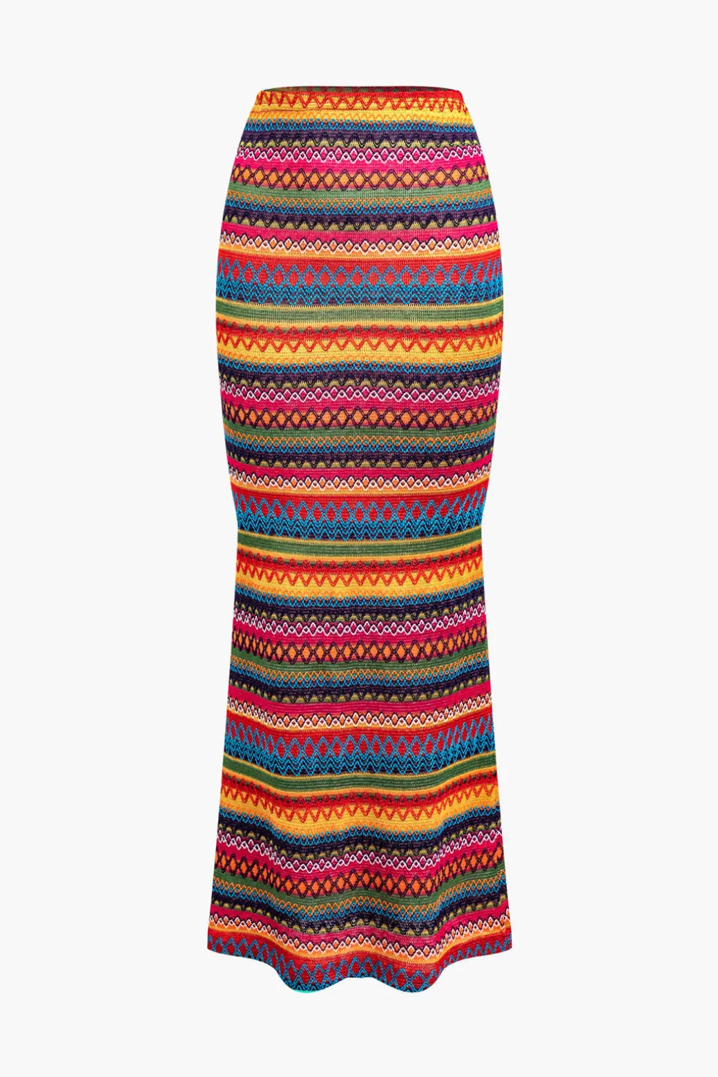 Contrast Stripe Cami Top And Skirt Set