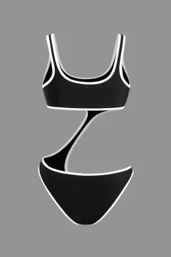 Contrast Trim One-Piece Swimsuit