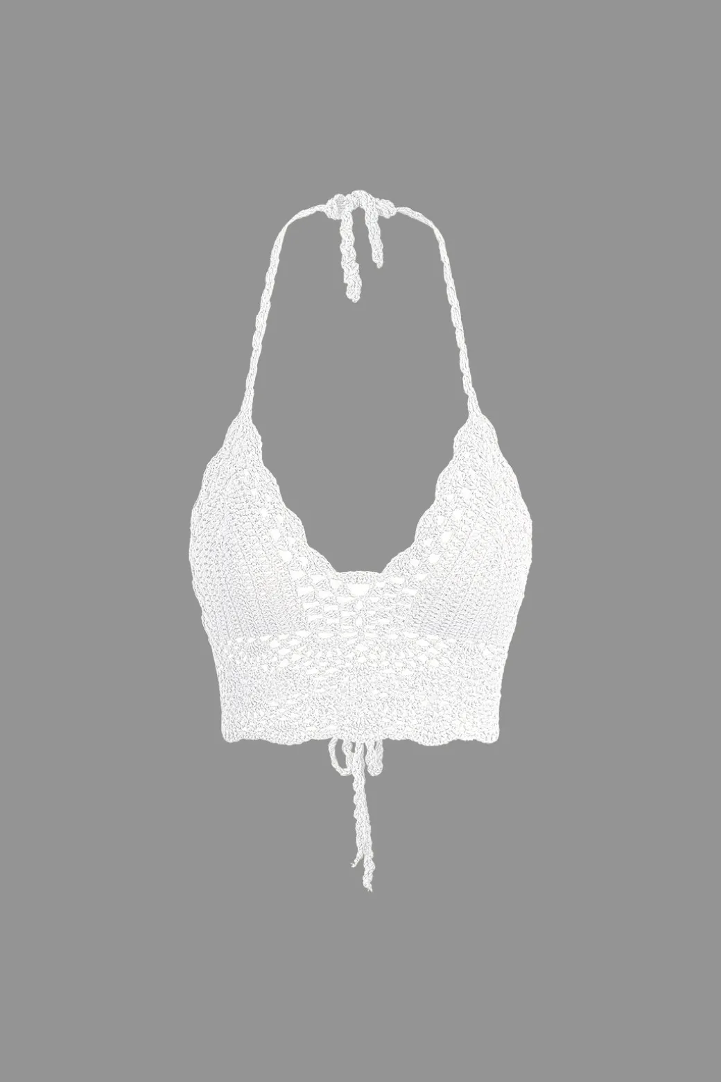 Crochet Halter Knit Cami Top And Mini Skirt Set