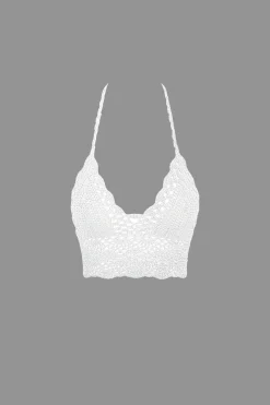 Crochet Halter Knit Cami Top And Mini Skirt Set