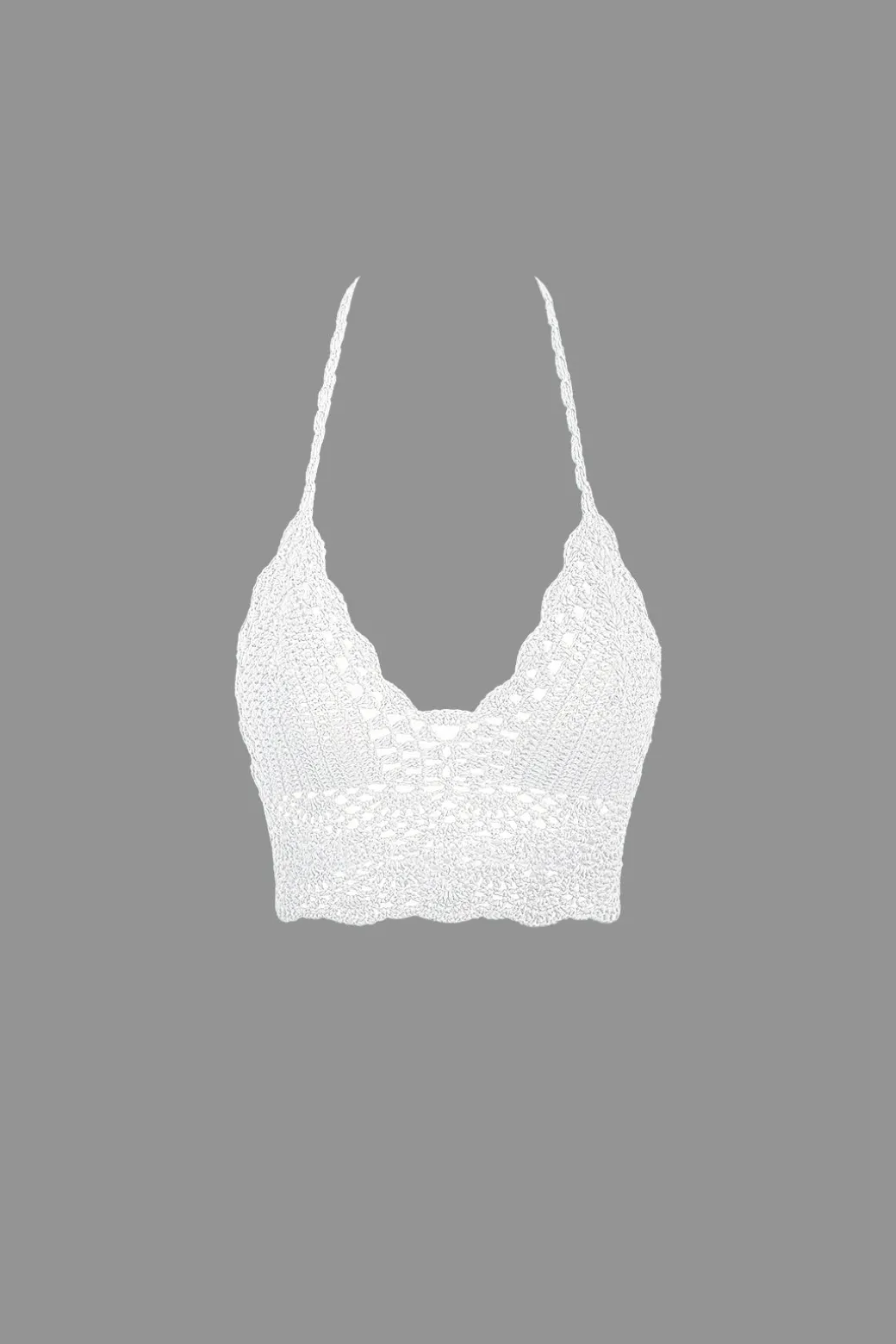 Crochet Halter Knit Cami Top And Mini Skirt Set