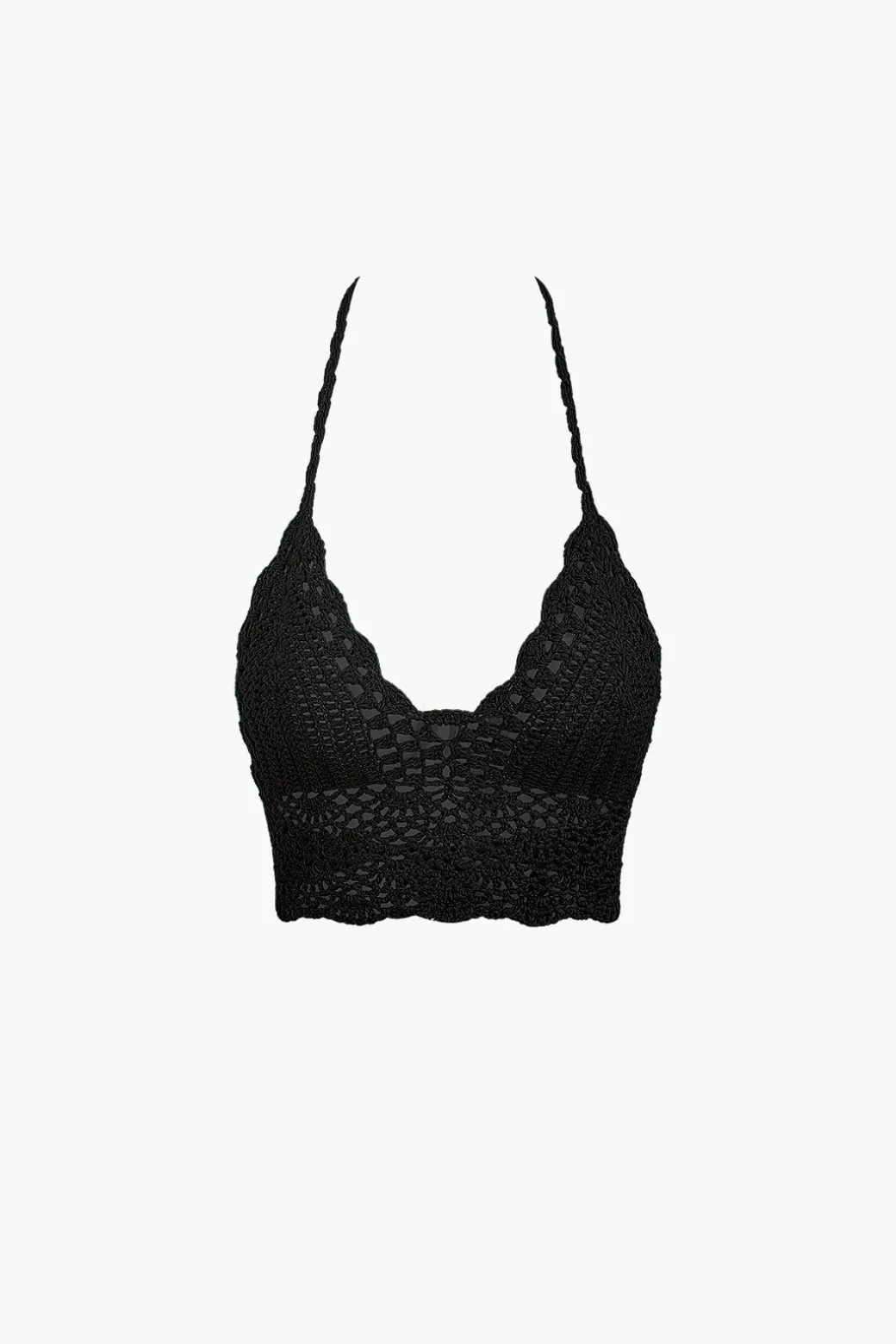 Crochet Halter Knit Cami Top And Mini Skirt Set