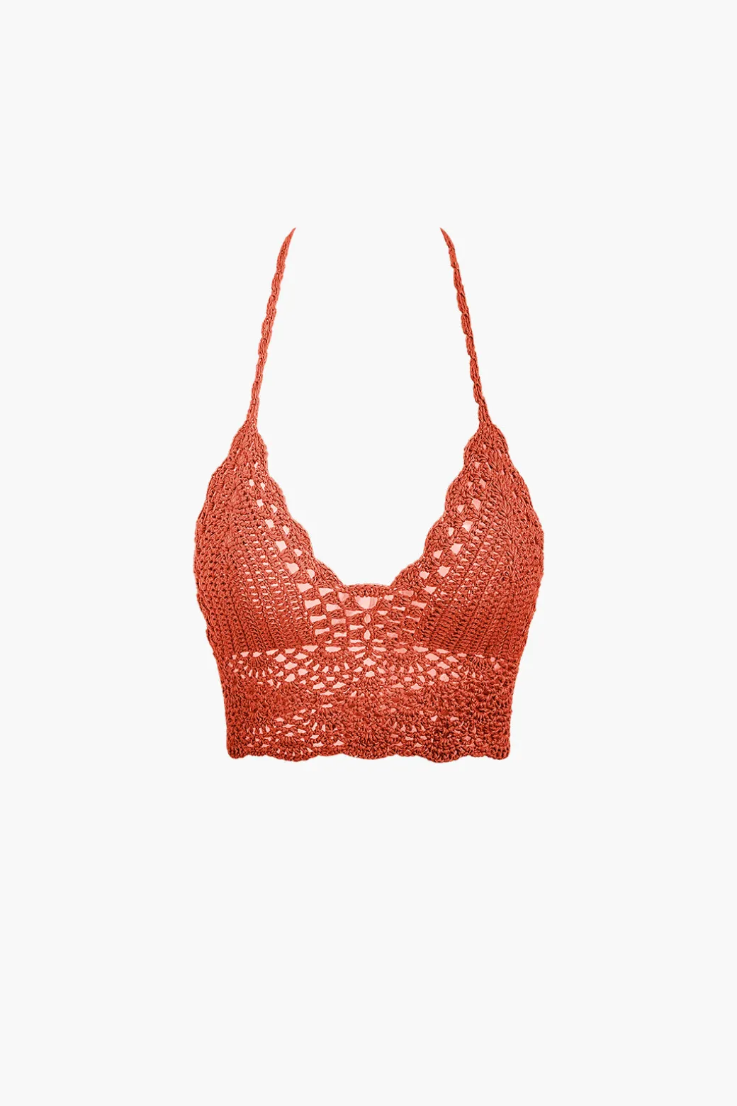 Crochet Halter Knit Cami Top And Mini Skirt Set