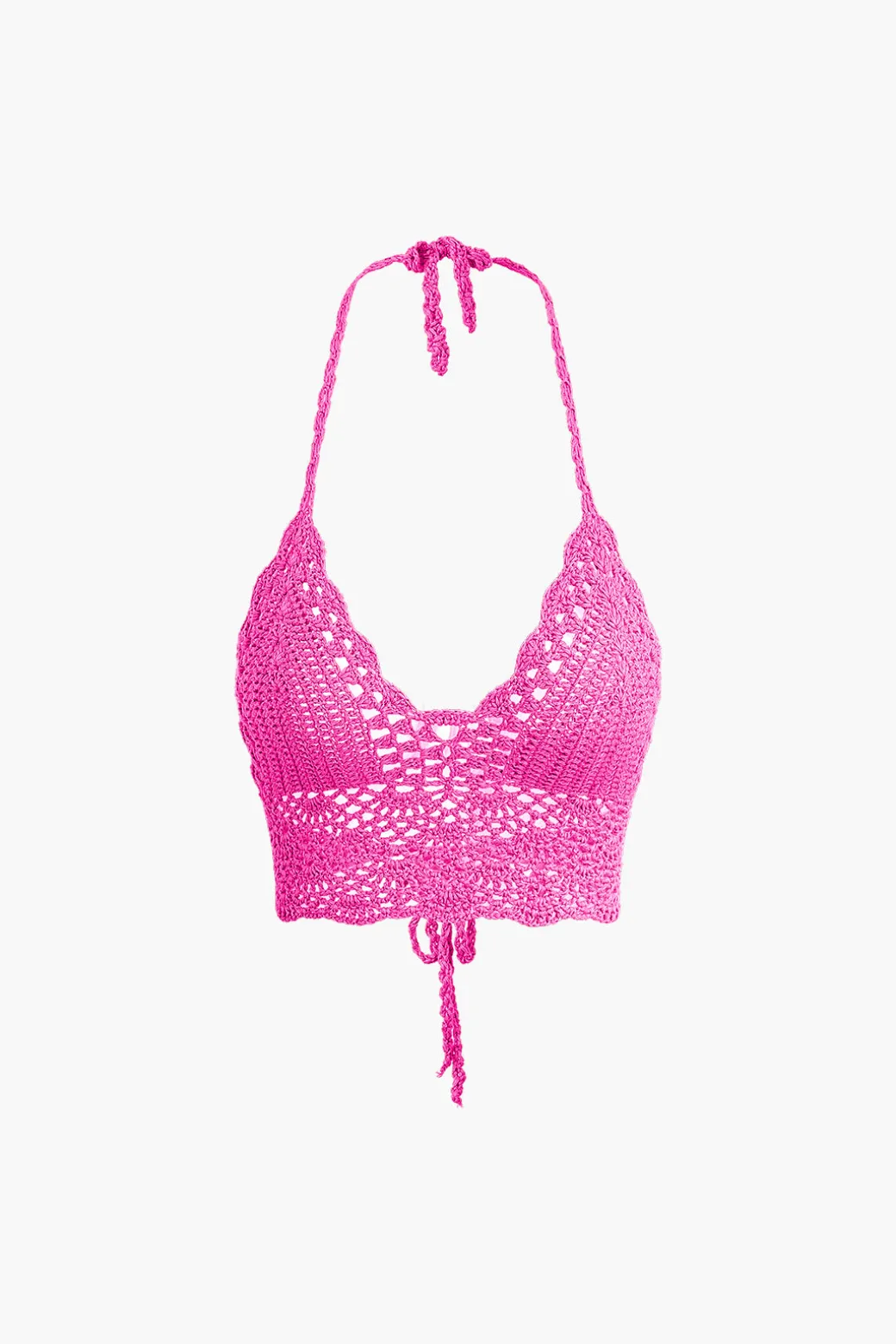 Crochet Halter Knit Cami Top And Mini Skirt Set