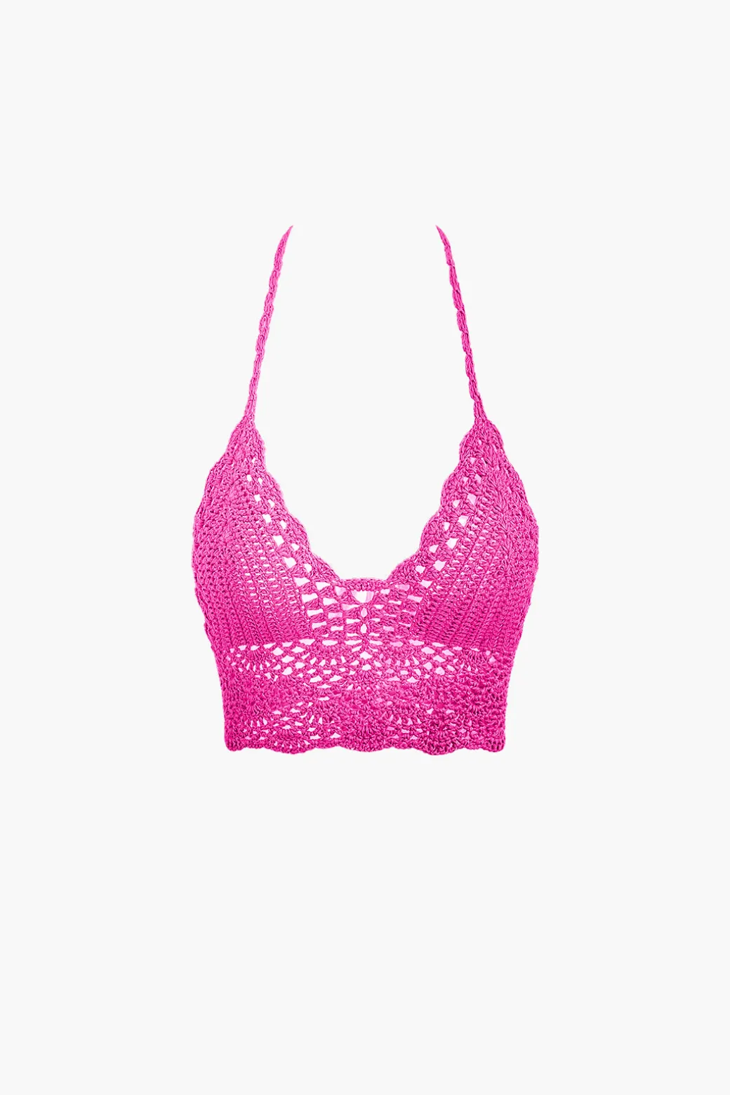 Crochet Halter Knit Cami Top And Mini Skirt Set