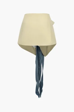 Crop Blazer And Asymmetrical Tie-Wrap Skirt Set