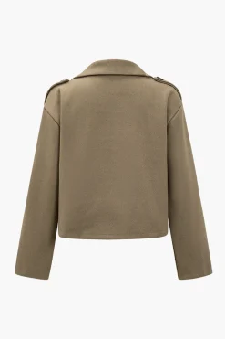 Cropped Double-Breasted Coat