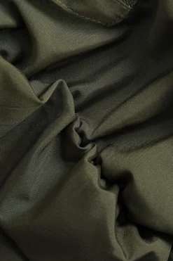 Cropped Ruched Stand Collar Jacket