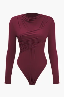 Crossed Ruched Bodysuit